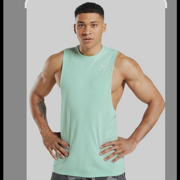 Gimshark Men's Sleeveless Green Shirt - Picture 2 of 11